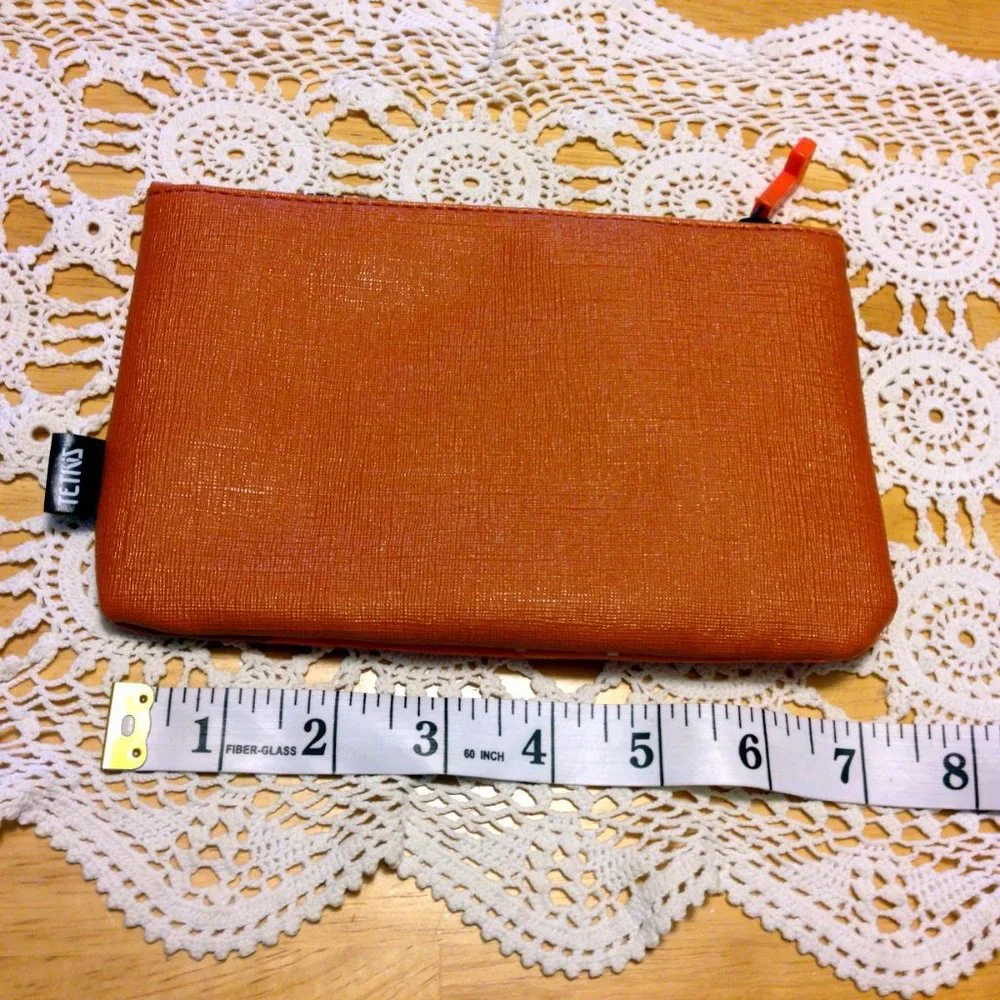 Ipsy Tetris Makeup Bag - zipper close with Tetris block pull